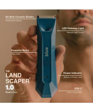 Manscape Blue Groin & Body Hair Trimmer - The Landscaper Electric Ball Trimmer Waterproof Replaceable Ceramic Blade 90 Min Shaving for Men - Buy Online on GoSupps.com