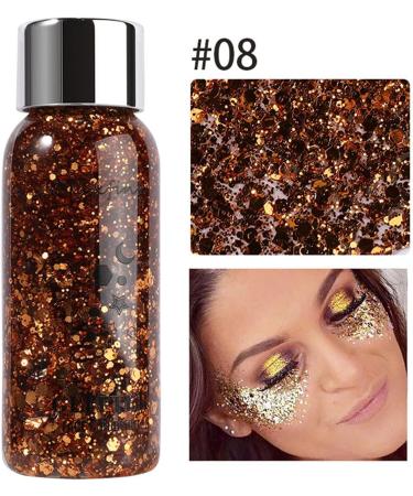  bellv Body Glitter Gel Coarse Glitter Body Removal Waterproof Long Lasting Face and Hair Holographic Cosmetic Accessories for Concert Festival . - Buy Online on GoSupps.com