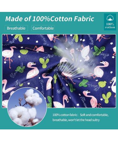 VIAOLI Adjustable Turban Cap with Buttons - Cute Printed Beauty Spa Hat for Pet Shop Uniform - Pack of 8 - Buy Online on GoSupps.com