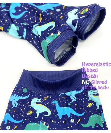 3XL Navy Dinosaur Printed Dog T-Shirt for Large Dogs | Soft Pet Pajamas - Buy Online on GoSupps.com