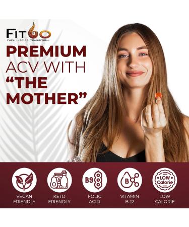 Keto Apple Cider Vinegar Gummies | 60 Count ACV with The Mother for Weight Loss Detox & Cleanse - Made in USA - Buy Online on GoSupps.com