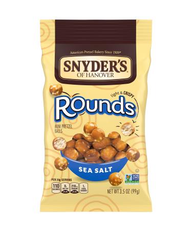 Snyder's of Hanover Pretzels, Rounds, Sea Salt, 3.5 Oz (Pack of 8)