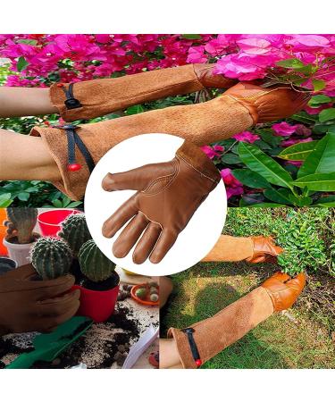 BUSOTH Garden Gloves Long Sleeve Stab Resistant Gloves Adjustable Cuffs Gloves Dishwashing Gloves Medium Yellow - Buy Online on GoSupps.com