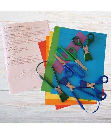 PETA Easi-Grip Children's Long Loop Scissors - Stainless Steel, Self Opening with Ergonomic Grip for Stability - 45mm Rounded Blade - Ideal for Weak Grip and Joint Problems - Buy Online on GoSupps.com