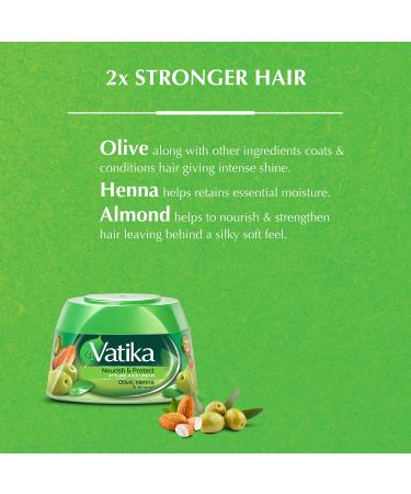 Dabur Vatika Naturals Hair Cream 210ml - Moisturizing Hair Cream for All Hair Types - Hydrating Scalp Moisturizer for Men and Women - Buy Online on GoSupps.com