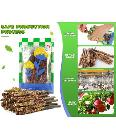 ABIZOO 18-Piece Rabbit Chew Toy Set | Natural Apple Sticks & Dental Care for Rabbits Hamsters & Guinea Pigs - Buy Online on GoSupps.com