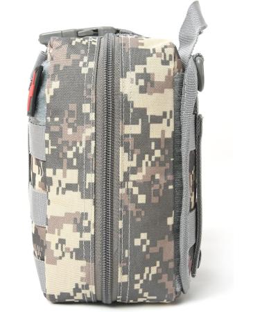 Waterproof Tactical First Aid Pocket Kit - Molle EMT Pouch for Outdoor Camping Travel & Adventure (Camo Gray) - Buy Online on GoSupps.com