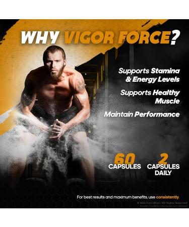 NutraRize Vigor Force for Men High Performance Male Capsules All Natural Dietary Supplement for Overall Health and Wellness Official Pills 50 Review (60 Capsules) - Buy Online on GoSupps.com