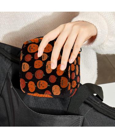 Guantierendiy Halloween Pumpkin Sanitary Napkin Storage Bag Large Capacity Menstrual Cup Pouch Girls Travel Portable Small Makeup Sanitary Pads Organizer Color 4 - Buy Online on GoSupps.com