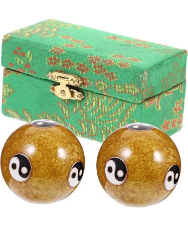 Ultechnovo 10 pc Massage Globe Baoding Balls Set Stress Relief & Fitness Tool for Adults | Metal Massage Roller Balls with Bells - Buy Online on GoSupps.com