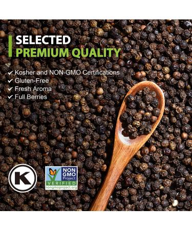Whole Black Peppercorns 16oz + Himalayan Pink Salt 2lb Set - Salt and Pepper Grinders Refill Pack - Buy Online on GoSupps.com