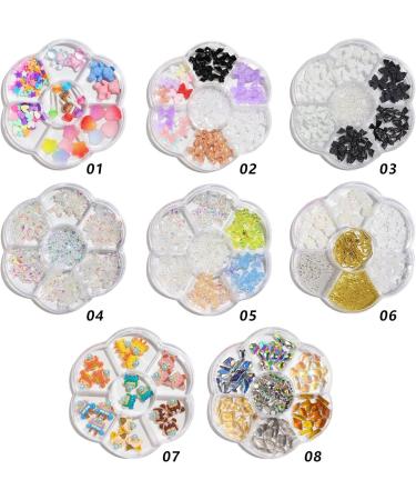 Nail Accessories Bow-knot Butterfly-shape Beads Studs Mixed Styles 3D Rhinestone Pearl Metal Nail Art Decorations(03) Style3 - Buy Online on GoSupps.com