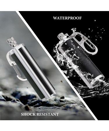 Dreambay Permanent Match Fire Starter 2 Pack with Carabiner | Waterproof Flint Match Keychain EDC | Glow in The Dark Paracord | O-Ring | Survival Lighter | (Pack of 1) - Buy Online on GoSupps.com