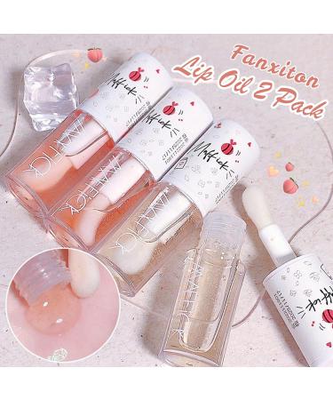 FANXITON 2 Pack Hydrating Honey Lip Oil - Nourishing Lip Gloss & Balm for Plump, Colorless Lips - Fruity Care Oil for Dead Skin Improvement - Buy Online on GoSupps.com