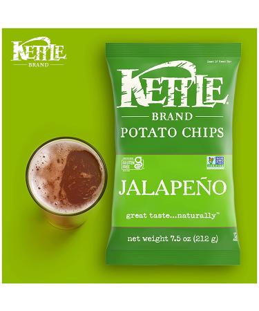 Kettle Brand Jalapeno Kettle Potato Chips - Gluten-Free & Non-GMO - 7.5 oz Bag - Buy Online on GoSupps.com