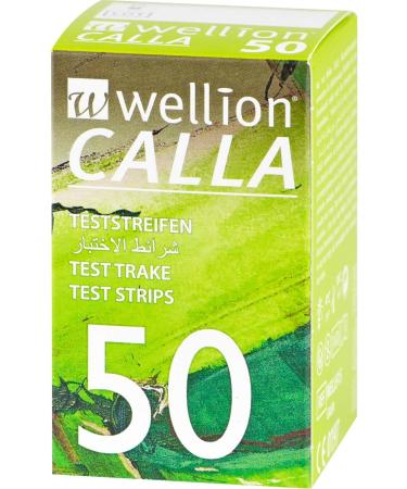 WELLION CALLA Blood Glucose Test Strips - 50 pcs | Reliable & Accurate Diabetes Monitoring | International Shipping Available - Buy Online on GoSupps.com