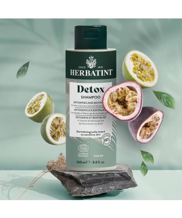 Herbatint Shampoo Detox Detoxifying and Revitalizing Shampoo - 260 ml | Cleanses and Frees Scalp and Hair from Impurities | Cosmos Organic Certified 98% Natural Ingredients Vegan - Buy Online on GoSupps.com