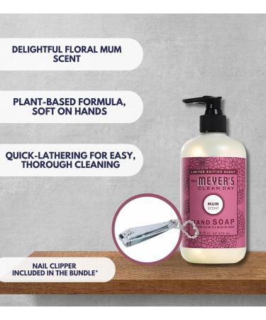 GROVE Clean Day Organic Mum Scent Liquid Hand Soap 12.5 oz Bundle with Nail Clipper - Gentle Hand Soap with Essential Oils & Aloe Vera - (2 Items) - Buy Online on GoSupps.com