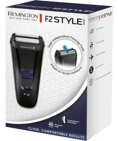 Remington F2 Men's Electric Shaver - Pop-Up Trimmer, Washable, LED Display - Foil Shaver F2002 Blue - Buy Online on GoSupps.com