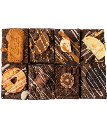 Deluxe 8 Flavour Brownie Gift Box | Delicious Handmade Brownies | Birthday Gift or Indulgent Treat | Baked Daily | 8 Flavours - Buy Online on GoSupps.com