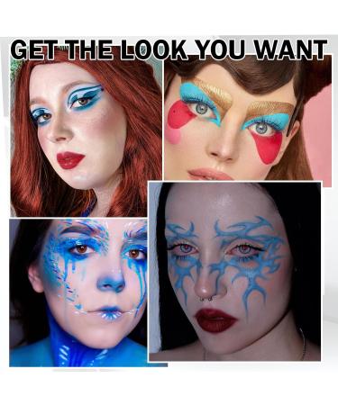 Blue Face Paint Stick for Professional Eye Makeup - Perfect for Baseball Softball Football Clown Halloween Zombie Vampire Skeleton and Cosplay - Buy Online on GoSupps.com