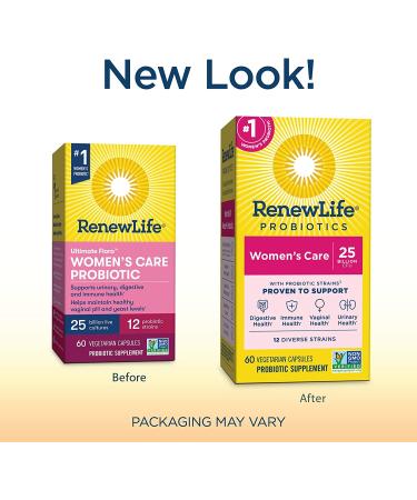 Renew Life Women's Probiotics 25 Billion CFU | 12 Strains | Feminine Health | 60 Capsules - Buy Online on GoSupps.com