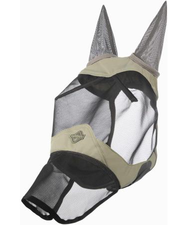 LeMieux Visor-Tek Full Fly Masks - Colours/Sizes Large Apricot Apricot Large - Buy Online on GoSupps.com