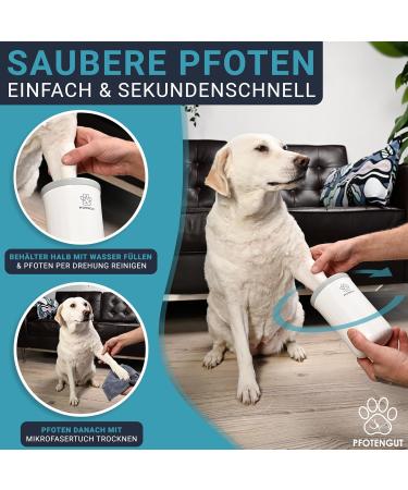 Pfotengut Dog Paw Cleaner - Gentle & Effective for Small/Large Dogs | Includes Suction-Strong Microfiber Towel - Buy Online on GoSupps.com