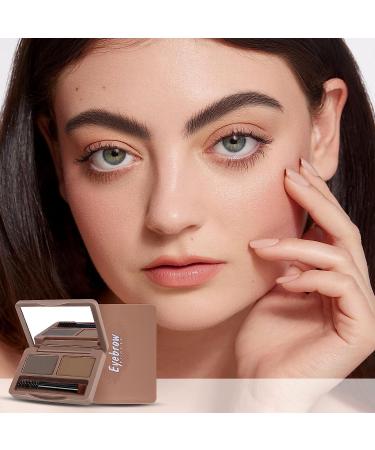 Eyebrow Powder Two-tone Eyebrow Powder for Enhancing Eyebrows Eyebrow Powder with Mirror for Neutral Eye Makeup (2#) - Buy Online on GoSupps.com