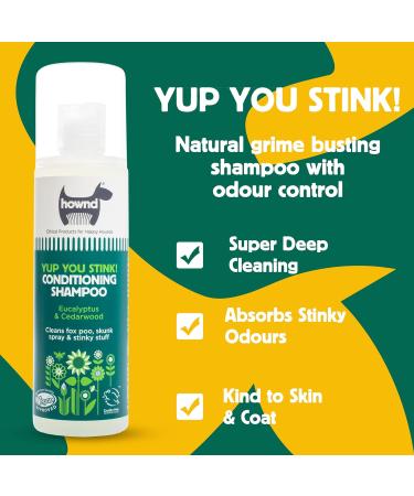 HOWND Yup You Stink 250ml - Dog Shampoo for Smelly Dogs - Fox Poo Shampoo for Dogs - Sensitive Skin Formula with Oatmeal, Eucalyptus, and Cedarwood - Dog Shampoo and Conditioner - Buy Online on GoSupps.com