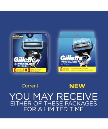 Gillette ProGlide Chill Razor Blade Refills - 8 Count with Cooling Technology - Buy Online on GoSupps.com