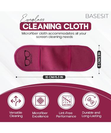 Premium Eyeglass Cleaner Cloth 4 Pack - Anti-Scratch Lens Cleaner Wipes & Screen Cleaning Cloth - Rose & Green - Buy Online on GoSupps.com