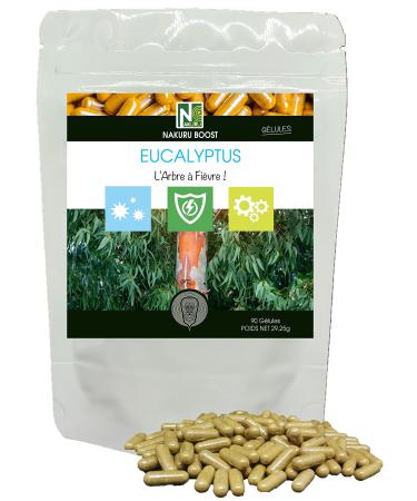 NAKURU | Eucalyptus | Boost Range | Made in France | “The Fever Tree!” | (90 Capsules of 325mg / Net Weight: 29g)