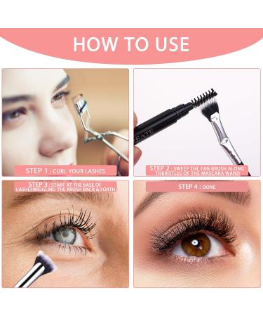 Fan Mascara Brushes 3 Pieces Eyelash Brush Lash Wand for Lashes Eyebrow Brush for Eye Brow Application Prevent Clumping Easy-to-Use Cosmetic Brushes Tool Eye Shadow Brush - Buy Online on GoSupps.com
