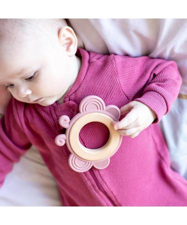 Natural Wood & Silicone Butterfly Baby Teether 3M+ - Vanilla Cream - Buy Online on GoSupps.com