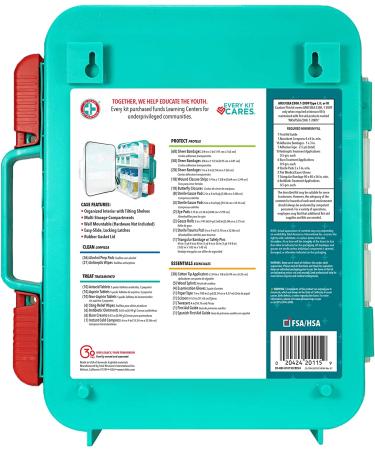 326-Piece Teal First Aid Kit - Exceeds OSHA & ANSI for 100 People - Home, Office, Car, School, Emergency, Survival, Camping - Buy Online on GoSupps.com