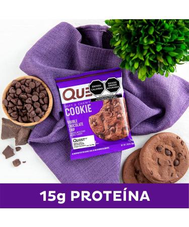 Quest Nutrition Protein Cookie - Double Chocolate Chip 2.08 Oz (Pack of 12) - Buy Online on GoSupps.com