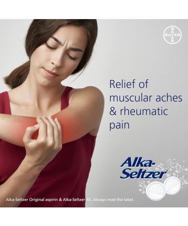 Alka Seltzer Original Effervescent Tablets with Aspirin Fast and Effective Pain Relief for Cold and Flu 1 Pack of 20 - Buy Online on GoSupps.com