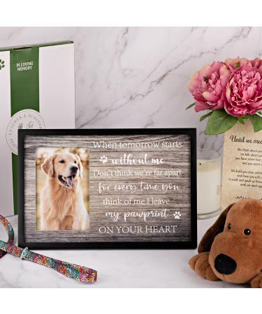FEATHER & BLOSSOM Dog Memorial Picture Frame - Pet Remembrance Gift - Buy Online on GoSupps.com