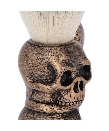 Men's Shaving Brush - Creative Skeleton Handle Beard Grooming Tool | Golden Skull Design - Buy Online on GoSupps.com