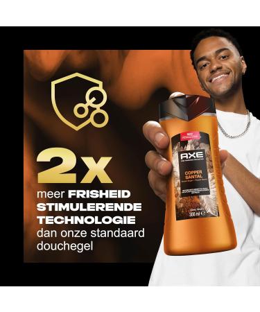 Unilever Benelux AX Fine Fragrance Collection Copper Santal Shower gel for 12 hours of freshness with the scent of luxurious perfume 6 x 300 ml Value pack - Buy Online on GoSupps.com