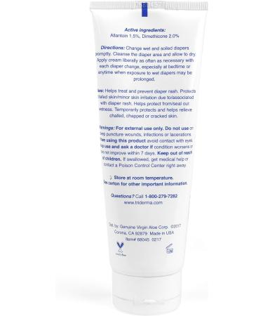 TriDerma MD Baby Stubborn Diaper Rash Healing Cream - 4 Pack (16 oz) | Treat, Prevent, and Seal Out Wetness for Hard-to-Heal Diaper Rash | Non-Greasy Ointment - Buy Online on GoSupps.com
