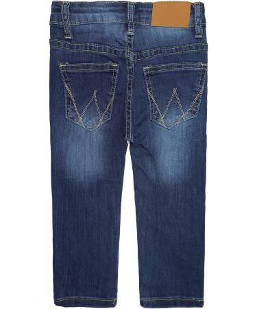 KIDSCOOL SPACE Baby Little Boys Jeans | Elastic Band | Straight Fit Ripped Denim Pants 4-5 Years | Deep Blue-2553 - Buy Online on GoSupps.com
