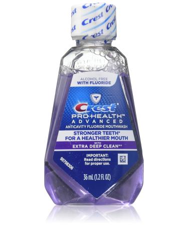 Crest Crest pro-health advanced anticavity fluoride mouthwash/rinse alcohol free travel size 36 ml (1.2 fl oz) - 12 pack