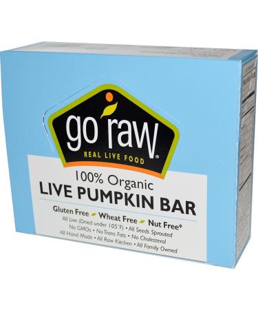 Go Raw Organic Sprouted Bar Pumpkin Seed 10 Bars 0.5 oz (13 g) Each