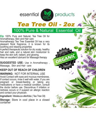 Buy ELP Pure Tea Tree Essential Oil - 100% Natural 2 fl oz | Premium Aceite de Arbol de Te for International Shipping - Buy Online on GoSupps.com