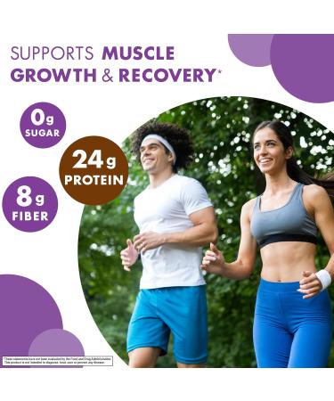 BlueBonnet Nutrition Organic Plant Protein Powder, 24g Plant Based Protein, Zero Sugar, 8g Prebiotic Fiber, USDA Organic, Non-GMO, Kosher, Gluten-Free, Soy-Free, Vegan, Chocolate Flavor, 19 Servings - Buy Online on GoSupps.com