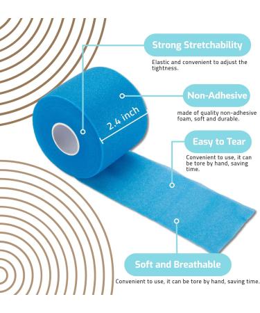6 Rolls Pre Wrap Tape - Athletic Foam Underwrap Elastic & Breathable Soft Bandages for Ankles Wrists Hands & Knees - Multi-Color Options - Buy Online on GoSupps.com