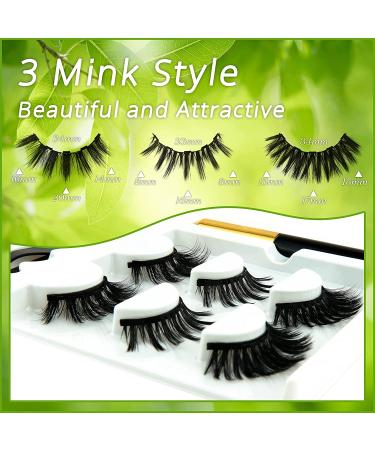EARLLER 6D Magnetic Eyelashes with Eyeliner Kit - Reusable Mink Lashes, Long & Natural Look, No Glue Needed - 3 Pairs - Buy Online on GoSupps.com