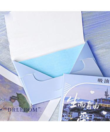 Fovolat Blotting Papers for Face | Makeup Blotting Paper Oil Control Film Oil Absorbing Sheets for Oily Skin Care Blotting Paper Blue - Buy Online on GoSupps.com